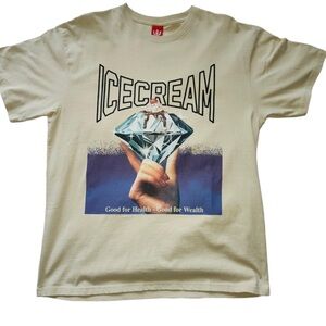 Icecream Beige Diamond Graphic Tee